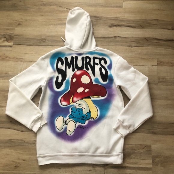 Smurf’s White Hoodie - Picture 1 of 7